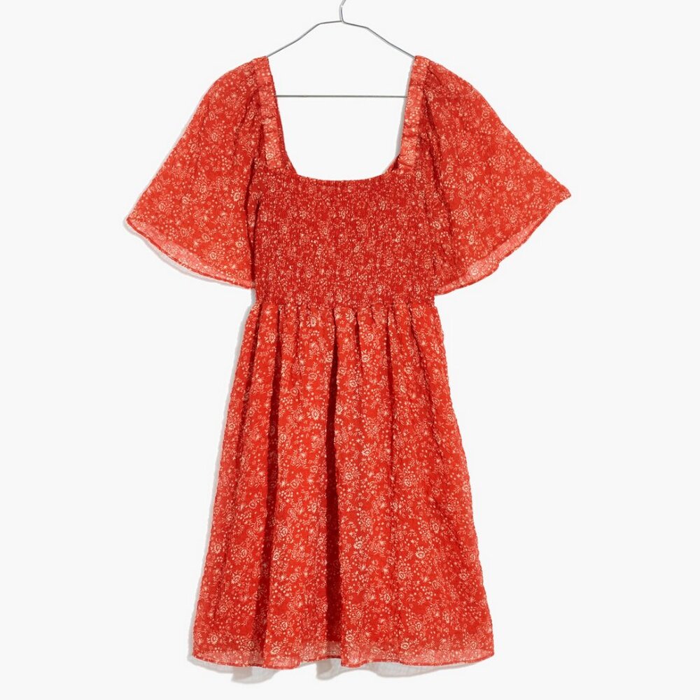 Madewell Seersucker Lucie Tie-Back Mini Dress in Piazza Floral Size S